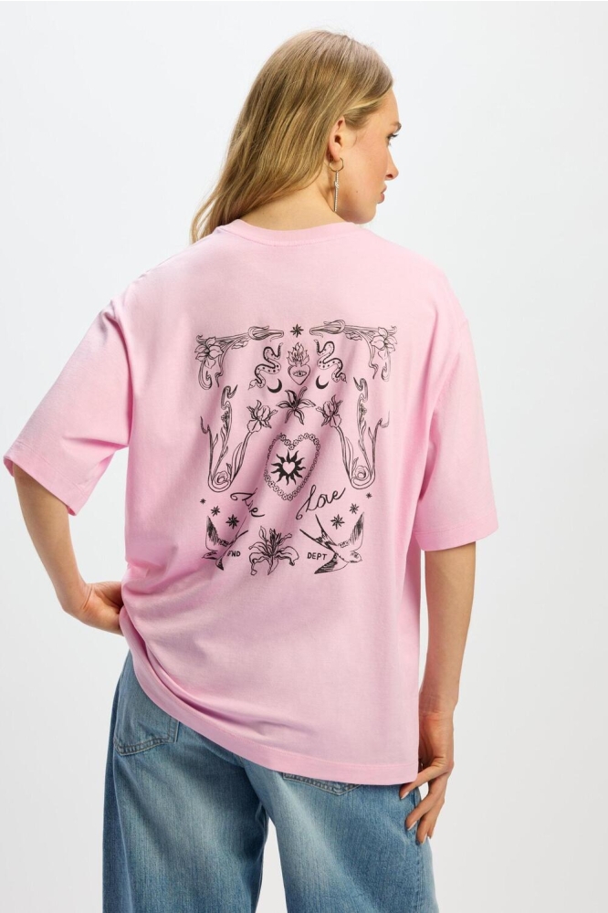 KNITTED OVERSIZED T SHIRT MAGGY R2503722636 300 SOFT PINK